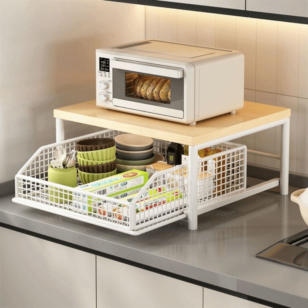 Kitchen Appliances Countertop - Soporte multifuncional con cajones para microondas,