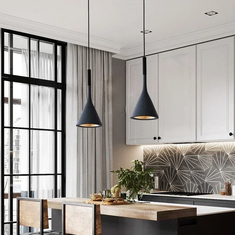 Kitchen Appliances In White - Luces colgantes Led modernas, color blanco