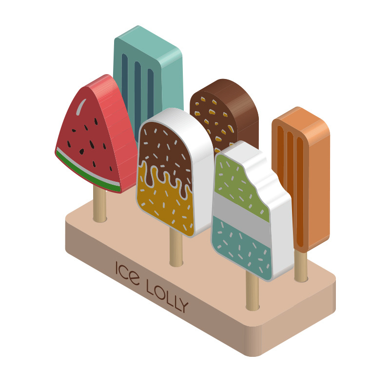 Kitchen Appliances Kids - Juguetes de helado Montessori de madera