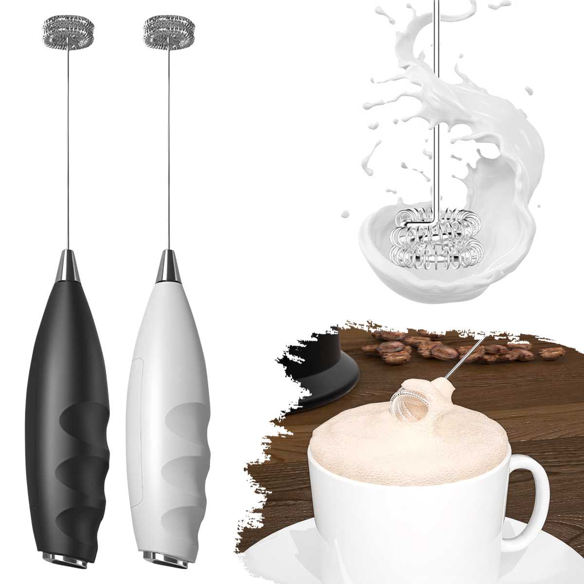 Kitchen Appliances Germany - Espumador de Leche Eléctrico, Batidor Eléctrico
