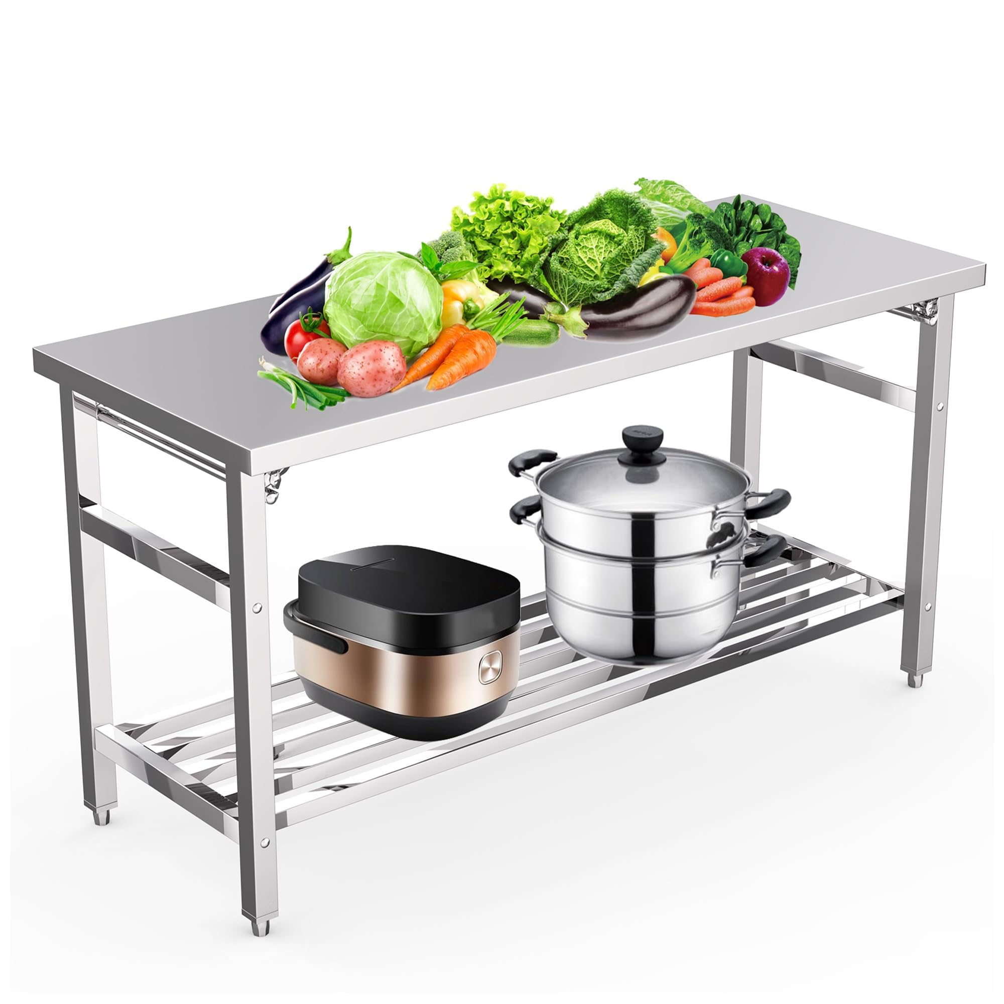 Kitchen Appliances Table - Mesa de Preparación Plegable de Acero