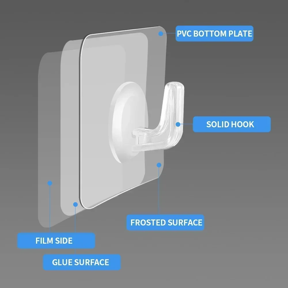 Ganchos autoadhesivos transpar - Kitchen Appliances Rack reseña y precio