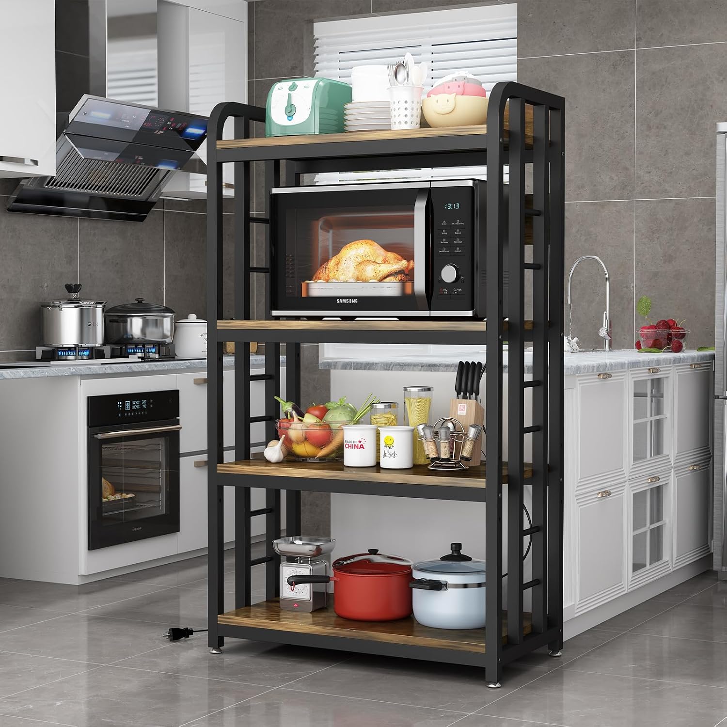 Estante de Cocina de 4 Niveles - Kitchen Appliances Countertop reseña y precio