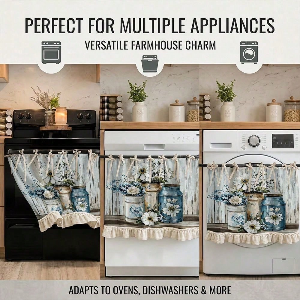Estilo rústico 2D, funda para  - Kitchen Appliances Oven reseña y precio
