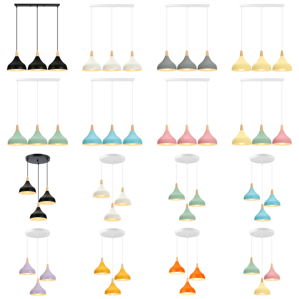 Luces colgantes LED de madera  - Kitchen Appliances In White reseña y precio