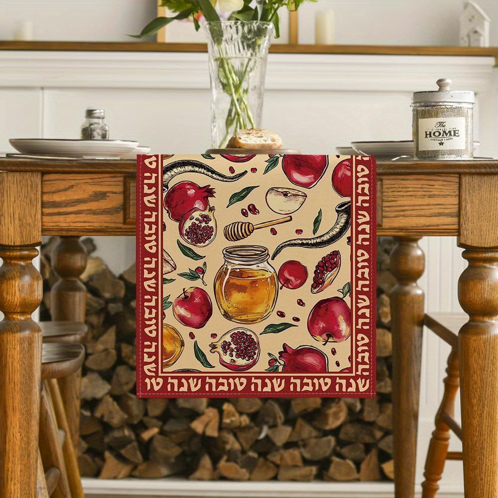 Camino de mesa de lino Rosh Ha - Kitchen Appliances Table reseña y precio