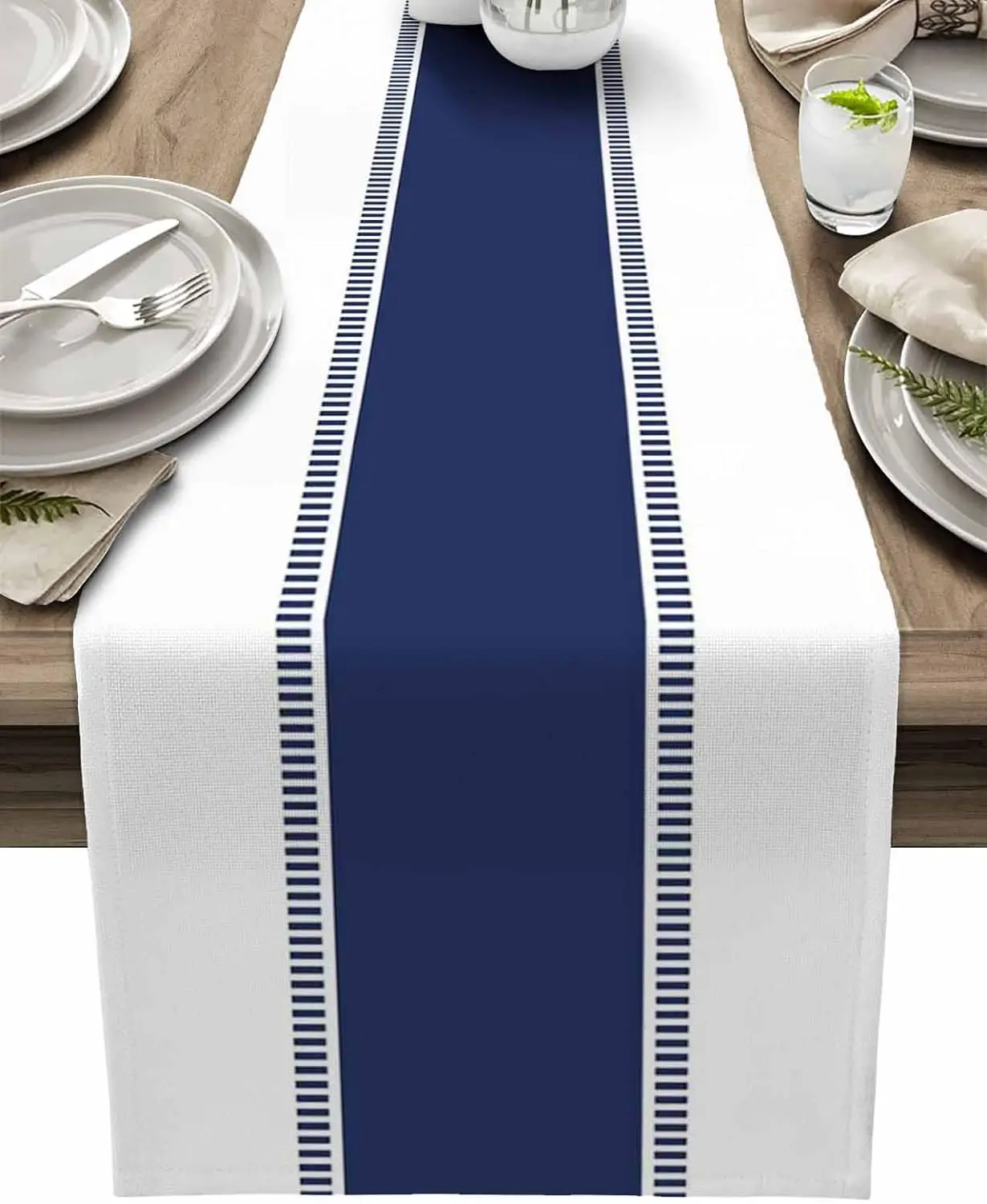 Camino de mesa de lino a rayas - Kitchen Appliances Table reseña y precio