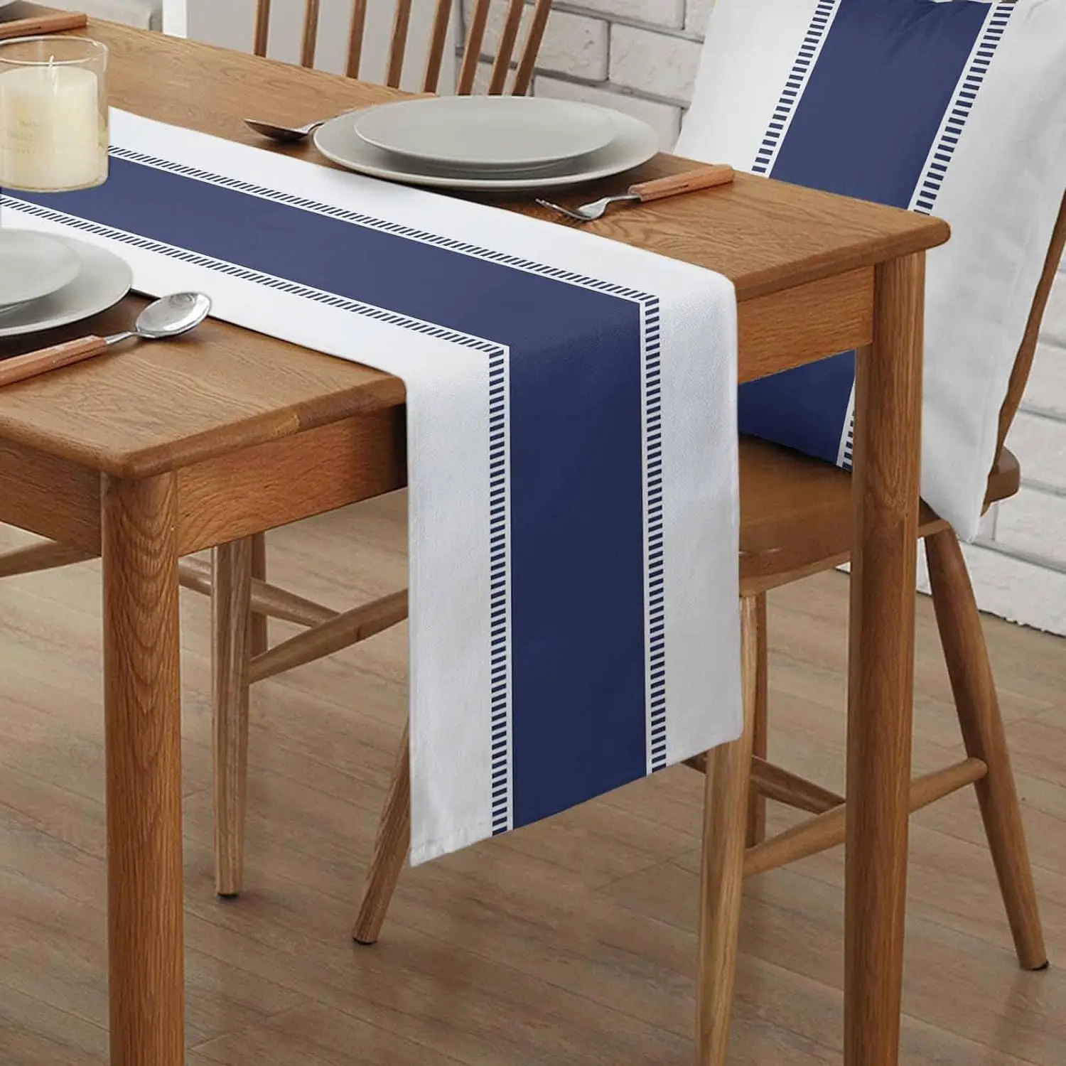 Camino de mesa de lino a rayas - Kitchen Appliances Table reseña y precio