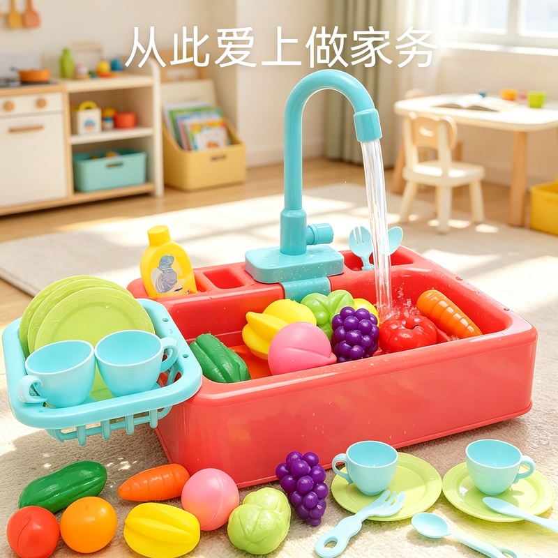 Juego de fregadero de plástico - Kitchen Appliances Kids reseña y precio