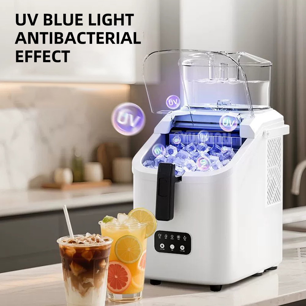 Máquina de hielo para el hogar - Kitchen Appliances In White reseña y precio